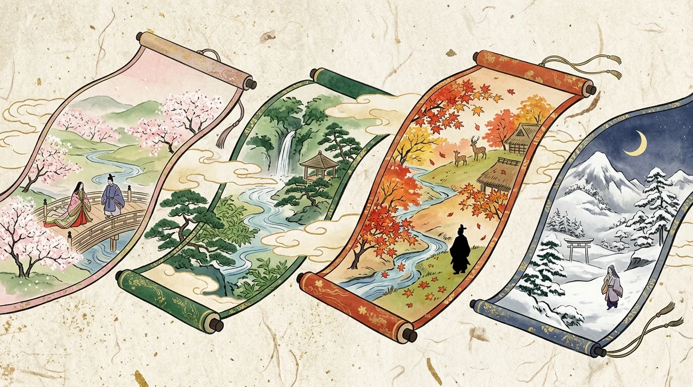 百人一首 — 四季を彩る絵巻