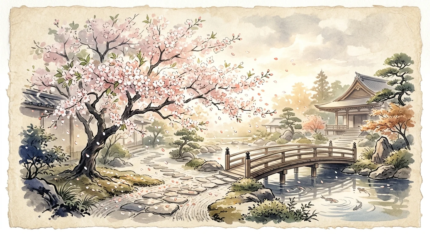 ひさかたの 光のどけき 春の日に しづ心なく 花の散るらむ（紀友則）の情景