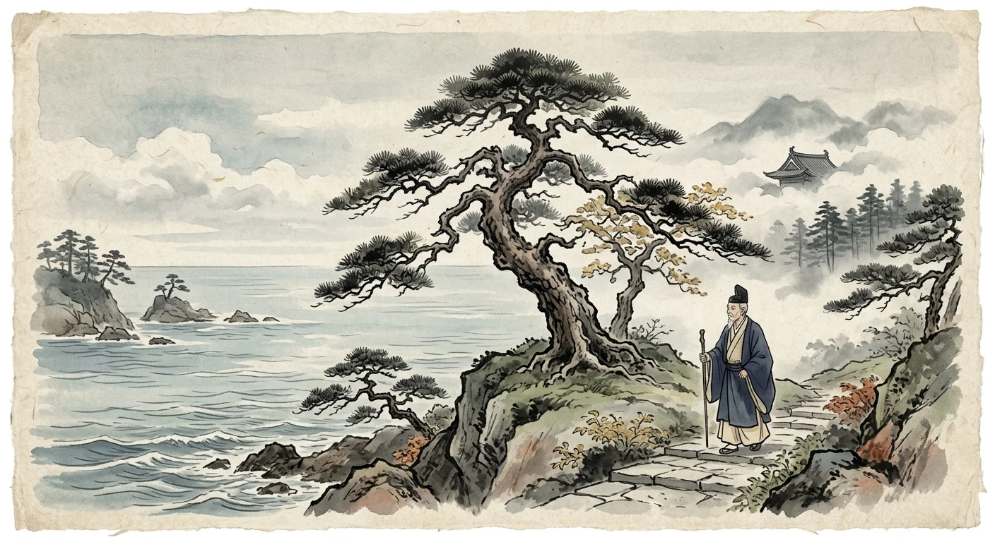 たれをかも 知る人にせむ 高砂の 松も昔の 友ならなくに（藤原興風）の情景