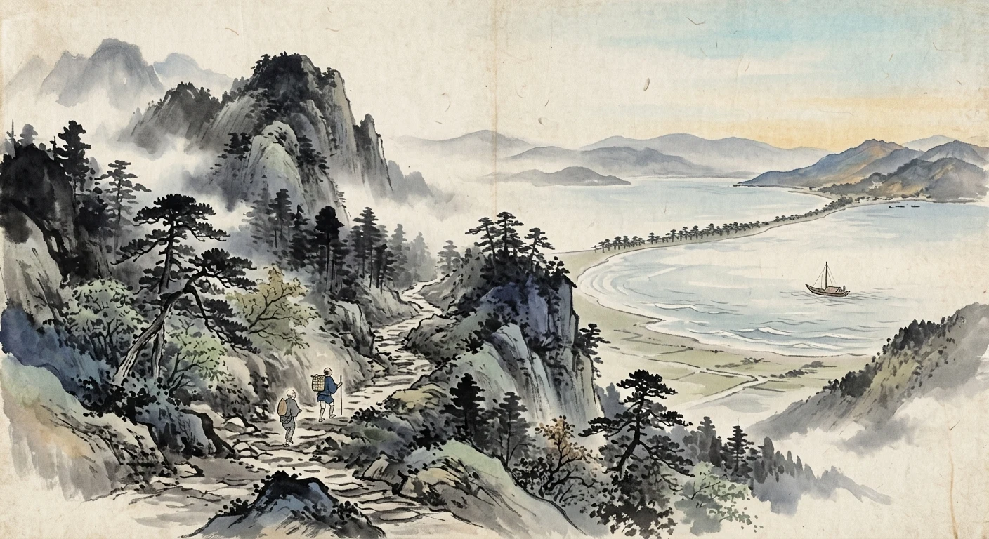 大江山 いく野の道の 遠ければ まだふみも見ず 天の橋立（小式部内侍）の情景