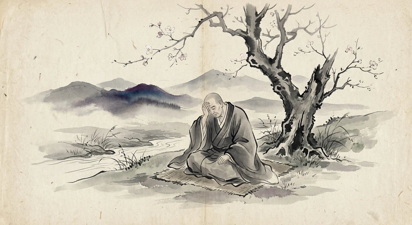 思ひわび さても命は あるものを 憂きにたへぬは 涙なりけり（道因法師）の情景