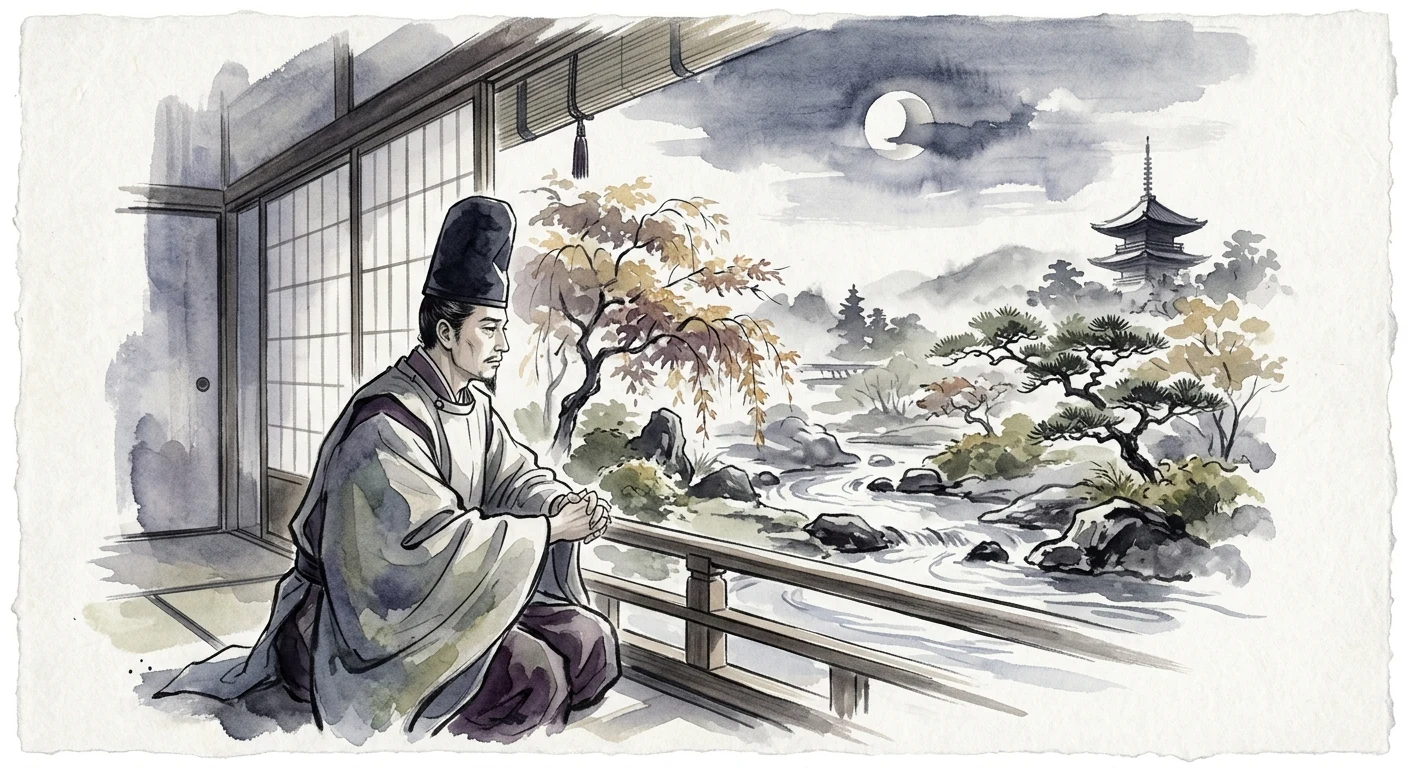 人もをし 人もうらめし あぢきなく 世を思ふゆゑに もの思ふ身は（後鳥羽院）の情景